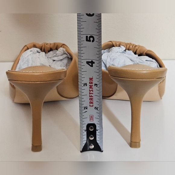 Piepiebuy 3" light brown slip on leather heel women's size 10 - Picture 7 of 8